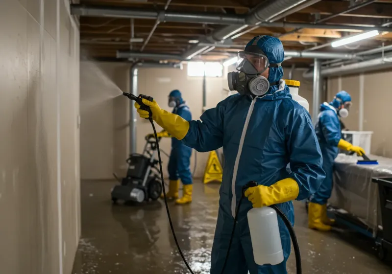 Basement Sanitization and Antimicrobial Treatment process in Craig Beach, OH